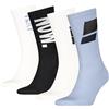 Calvin Klein Graphic Giftbox Classic Sock, Blu/Bianco, Taglia Unica (Pacco da 4) Uomo
