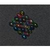 20Pz 4X6MM Naturale Etiope Welo Fuoco Nero Opale Pietra Preziosa Cabochon F01353