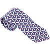 Suitsupply Uomo Cravatta 148 X 8 CM Blu Bianco Rosso con Motivo Cotone Lino