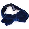 Suitsupply Uomo Papillon ~49 CM Formale Blu Puro Cotone Classico Velvet Farfalla