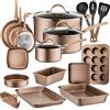 NUTRICHEF Set di pentole, padelle e teglie antiaderenti da 20 pezzi NutriChef - Set di cottura senza PFOA/PFOS per piani di cottura a gas, elettrici, in Vetroceramica e a induzione