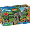 PLAYMOBIL Elefanti e guardiani dello zoo, My Life Lo zoo, confezione promozionale, 43 pezzi, dai 4 anni in su