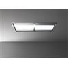 Falmec PRONTA CONSEGNA - SPEDIZIONE IMMEDIATA Cappa Isola a Soffitto 140 cm Acciaio inox finitura Scotch Brite Vetro satinato extra chiaro serigrafato FALMEC Nuvola Led 140 - CNUI40.E1P2#ZZZI400F - Senza Motore