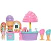 Barbie - Gelateria di Chelsea, set con bambola Chelsea e pasta modellabile in 2 colori, macchina del gelato e oltre 10 accessori a tema gelateria inclusi, JMJ42