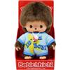 Sekiguchi 203840-Bebichhichi Originale Maschio, Tutina Azzurra, Circa 14 cm in Peluche Marrone, Multicolore, One Size, 203840