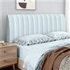 Songella Copri Testiera Letto Strisce Verticali Copertura Testiera Letto Vellutato Morbido Rivestimento per Camera da Letto Testiere Blu 180cm