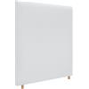 DHOME Testiera in Similpelle o Tessuto Aqualine Liscia Fino a Terra Testiere Testata Imbottita Letto (90x120cm (80/90), Similpelle Bianco)