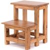 DESIGN DELIGHTS Design Deleights scaletta a 2 gradini, da casa, in legno riciclato, 47 x 37 cm