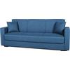 Arredo Stock Divano letto moderno Afrodite (Blu, 3 posti) 212x80x87 cm
