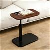 YushengTai Tavolino girevole a 360°, divano sollevabile e pieghevole, altezza regolabile 45 - 80 cm, comodino, tavolino da salotto, tavolino da salotto, tavolino da salotto piccolo (colore noce +
