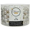 Kaemingk Collana di perle 14 mm x 5 m, decorazione per albero di Natale, bianco inverno