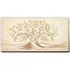 Giallobus - Quadro - 05 - Capezzale Moderno - Sacra Famiglia e Albero della Vita - Gold&Rose - Tela Canvas Telaio Standard - 140x70 - Pronto da Appendere - Quadri Moderni per la casa