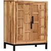 vidaXL Credenza 60x35x76 cm Madia Comò Mobile Dispensa Vetrina Mobiletto Arredo Arredamento Soggiorno Armadio Legno Massello di Acacia