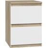Shumee Malwa Comodino a 2 cassetti, per camera da letto, soggiorno, M2, da 30 x 30 x 40 cm