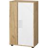 Vicco Cassettiera Berno, Rovere dorato/bianco, 50.1 x 87.3 cm