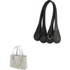 Generico Manici Borsa,Manici per Borse Uncinetto,Manici per Borse Lunghi Corti Sottili Manici in Pelle PU tracolle per O Bag Manici per Borse da Tenere a Mano per la Realizzazione (Nero, 51CM)