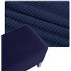 QOEUIUJ Fodera Ottomana, Copri Pouf Quadrato 50x50 80x80 40x40 60x60 100x100 90x90 110x110 Copertura Poggiapiedi Elastico in Jacquard, Cover/Protettiva for Sgabello(Navy-Blue,20x20in/50x50cm)