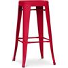 Iconik Interior Industrial Style - Sgabello da bar, design industriale - 76 cm - Nuova edizione - Stylix Rosso