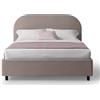 EVERGREENWEB MATERASSI & BEDS EVERGREENWEB Letto Matrimoniale con CONTENITORE Salvaspazio 160x190 cm, Testiera Stondata in Tessuto Beige Imbottita, Struttura RINFORZATA Facile e Veloce da Montare, Rete a Doghe in Legno, CADIZ