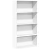vidaXL Libreria Bianca 80x30x152 cm in Legno Multistrato, scaffale per Libri, scaffale, scaffale Contenitore, armadietto portaoggetti