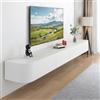 FGNIXLN Mobile TV Sospeso,120-240cm Tavolo per TV Moderno,Mobile Porta Televisore,Adatto per il Soggiorno e la Camera da Letto(200CM)