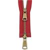 Elegantyl 5# Colorful Open-End 2-Vie Cerniera Doppi cursori Cerniera in Metallo di Rame Fai da Te Artigianato per Cucire Tasca di Stoffa Indumento, Vino Rosso, 20cm