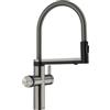 BLANCO CHOICE Icona | Rubinetto da cucina all-in-one in acciaio inox satinato platinuml | escluso unità di trattamento dell'acqua CHOICE.ALL | acqua refrigerata in still, media, frizzante e calda |