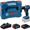 Bosch Professional Bosch PRO 18V System Trapano-avvitatore a batteria GSR18V-52 (incl. batteria GBA 18V 2.0Ah, batteria GBA 18V 4.0Ah, GAL 18V-40, L-BOXX)