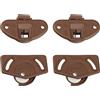cyclingcolors 2x Ruote Rulli per ante scorrevoli carrello guida plastica scorrevole porte armadio, Marrone
