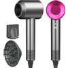 AIUNAOM Phon Capelli Professionale 160.000 giri/min, 500M Ioni Negativi, Accessori Magnetici, 3 Impostazioni Di Velocità e 4 Regolazioni Di Temperatura, Per Animali, Salone e Casa, Rosa