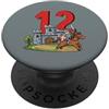Medieval Renaissance Ren Faire Birthday 12 Anni Bambini Compleanno Guerriero Ragazzo Cavaliere Medievale PopSockets PopGrip Adesivo