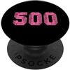 Leggende dello sport Baseball Softball Rosa Numero #500 PopSockets PopGrip Adesivo