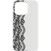 Soft Vintage Patterns Custodia per iPhone 15 Pro Max Motivo floreale vintage a pois bianchi e neri