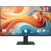 msi PRO MP275QA E14 Monitor 27 WQHD, 2560x1440 IPS, 144 Hz, 1 ms, HDR Ready, Adaptive-Sync, Eye Care, altoparlante integrato, HDMI 2.0b, DP 1.2a, senza cornice, inclinabile, compatibile VESA