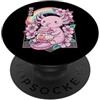 Axolotl Kawaii Carino Giappone Pastello Axolotl Latte Alla Fragola Giapponese Kawaii PopSockets PopGrip Adesivo