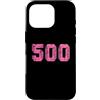 Leggende dello sport Custodia per iPhone 16 Pro Baseball Softball Rosa Numero #500