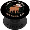 Cattle Breeds Farm Animal Cute Cow Cattl I Just Really Like Battles Ok Farm Animal Cute Simmental Mucca PopSockets PopGrip Adesivo
