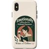 Fictional Character Emotional Reading Bo Custodia per iPhone X/XS Amante dei libri Lettore Umorismo Personaggi immaginari Vino Caffè