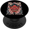 Japanese Oni Mask Aesthetic By TOKYO WAV Maschera giapponese del diavolo Hannya giapponese Oni Maschera Yokai Oni PopSockets PopGrip Adesivo