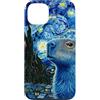 Watercolour Fashion Kitty Shades Custodia per iPhone 13 Hamster Blue Painting Majestic Capibara Notti Stellate
