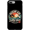 Coastal Sunset Paradise Co. Men Women Ki Custodia per iPhone 7 Plus/8 Plus Ocean Air Salato Capelli Beach Club Retro Costiera Tramonto