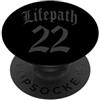 PERCORSO VITA COMPLEANNO NUMERO 22 NATAL PERCORSO DI VITA NUMEROLOGIA NASCITA 22 QUATTRO 4 ANGELO NO PopSockets PopGrip Adesivo