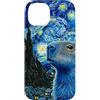Watercolour Fashion Kitty Shades Custodia per iPhone 14 Hamster Blue Painting Majestic Capibara Notti Stellate