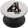 Medieval Renaissance Ren Faire Birthday 4° compleanno festa età 4 anni compleanno squadra medievale PopSockets PopGrip Adesivo
