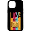 Retro Music Design Custodia per iPhone 15 I Love Music - Boombox retrò anni '80, stile vintage