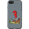 Medieval Renaissance Ren Faire Birthday Custodia per iPhone SE (2020) / 7/8 3 Anni Bambini Compleanno Guerriero Ragazzo Cavaliere Medievale