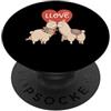 Kawaii Alpaca Lovers & Adorable Zoo Anim Amore lama carino coppia animale San Valentino cuore estetica PopSockets PopGrip Adesivo
