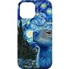 Watercolour Fashion Kitty Shades Custodia per iPhone 12 Pro Max Hamster Blue Painting Majestic Capibara Notti Stellate