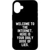 Culture Sarcastic Humor Witty Custodia per iPhone 16 Plus Benvenuti su Internet Sarcastico Uomini Donne