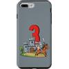 Medieval Renaissance Ren Faire Birthday Custodia per iPhone 7 Plus/8 Plus 3 Anni Bambini Compleanno Guerriero Ragazzo Cavaliere Medievale